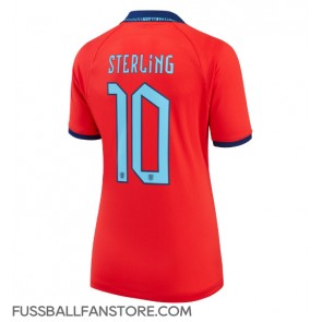 England Raheem Sterling #10 Replik Auswärtstrikot Damen WM 2022 Kurzarm
